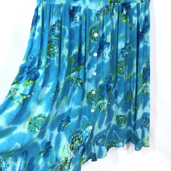 Vintage 80s 90s Casual Floral Midi Dress Multicolor BILA,L - Picture 2 of 9